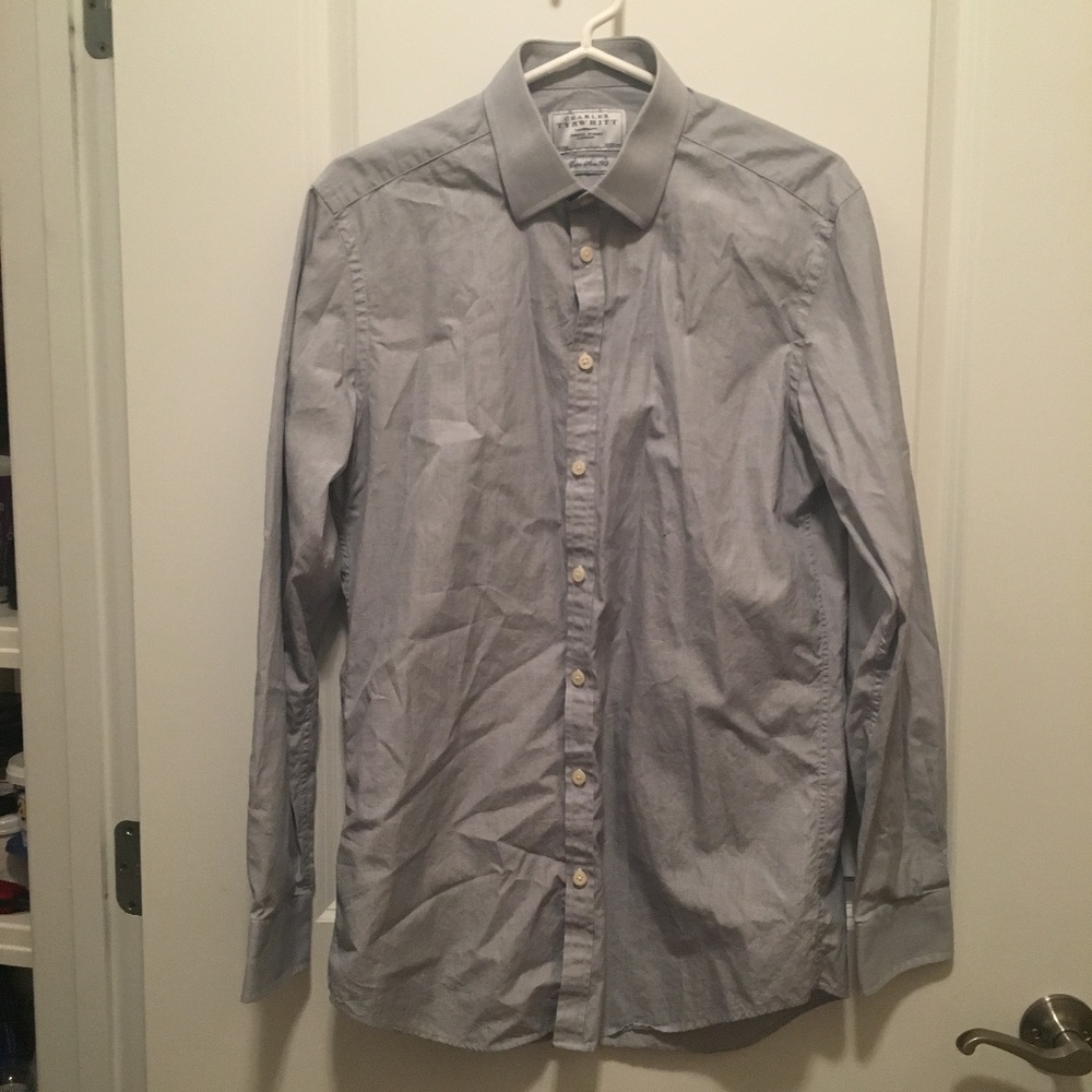 Charles Tyrwhitt Gray Extra Slim Fit Dress Shirt